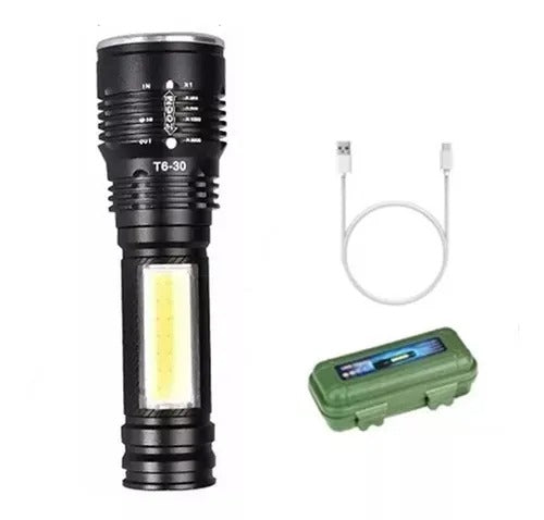 Linterna Led Cree T6 Usb Micro Zoom Lámp